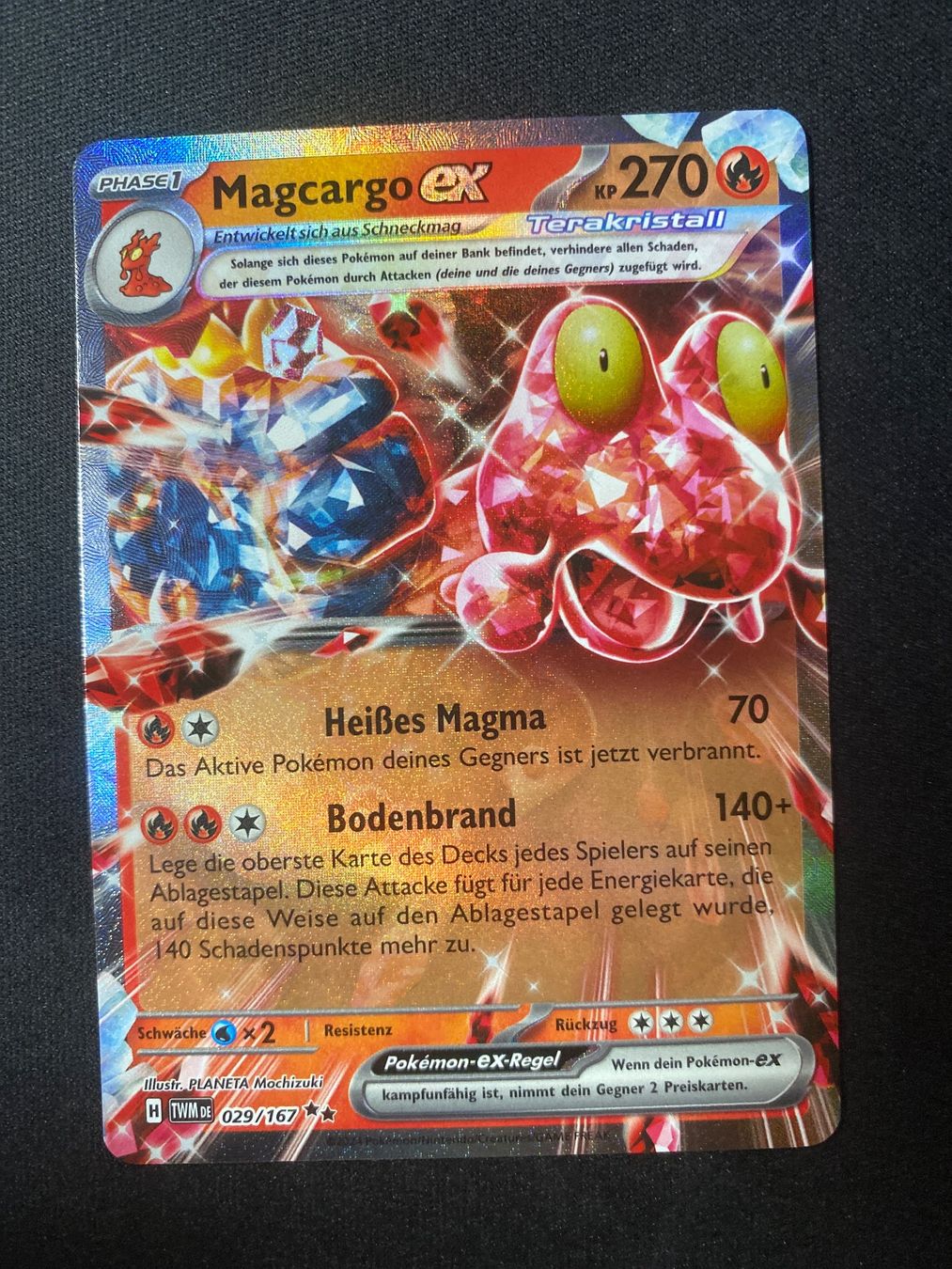 Pokémon Carte collezionabili: Magcargo ex 29 - Double Rare - Twilight Masquerade - DE – Nuovo (secondo la descrizione) da Hausen AG venduto da Shrade