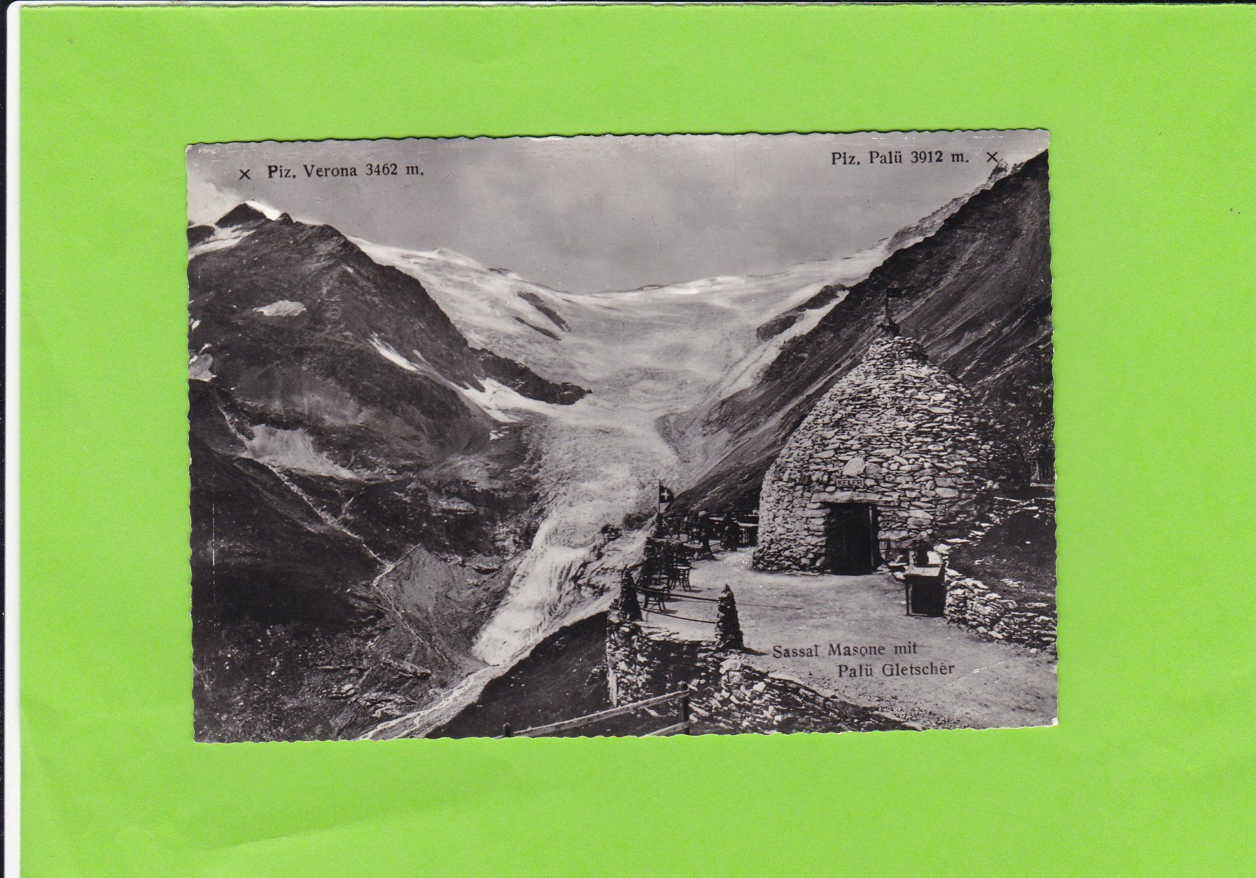 Cartoline postali: Sassal Masone mit Palü Gletscher – Usato da St. Peterzell venduto da neckertal