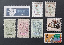 Macau/Portugal inkl. 3 seltene neue Assistenzia-Marken