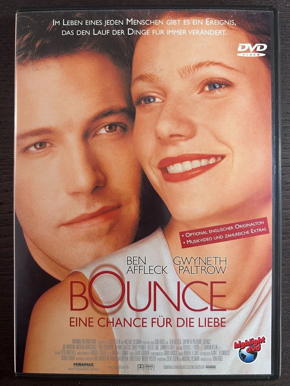 Tutti i DVDs: Bounce - Eine Chance für die Liebe – Usato da Zürich venduto da FilmFreunde