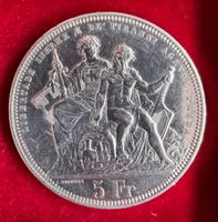 5 Franken / Schützentaler Lugano / 1883, schön!