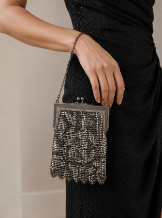 Vintage Tasche Metall Netz