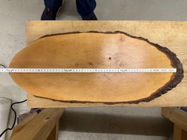 Holzbrett Oval (Baumstamm Optik)