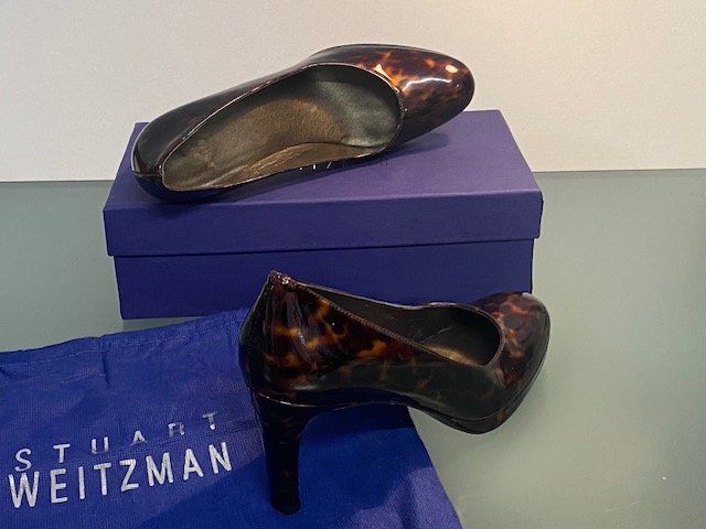 Stuart Weitzman Scarpe da donna: Stuart Weizman Pumps Gr. 40/9N Lackleder Braun Leopard – Usato da Kreuzlingen venduto da Musikremo 1