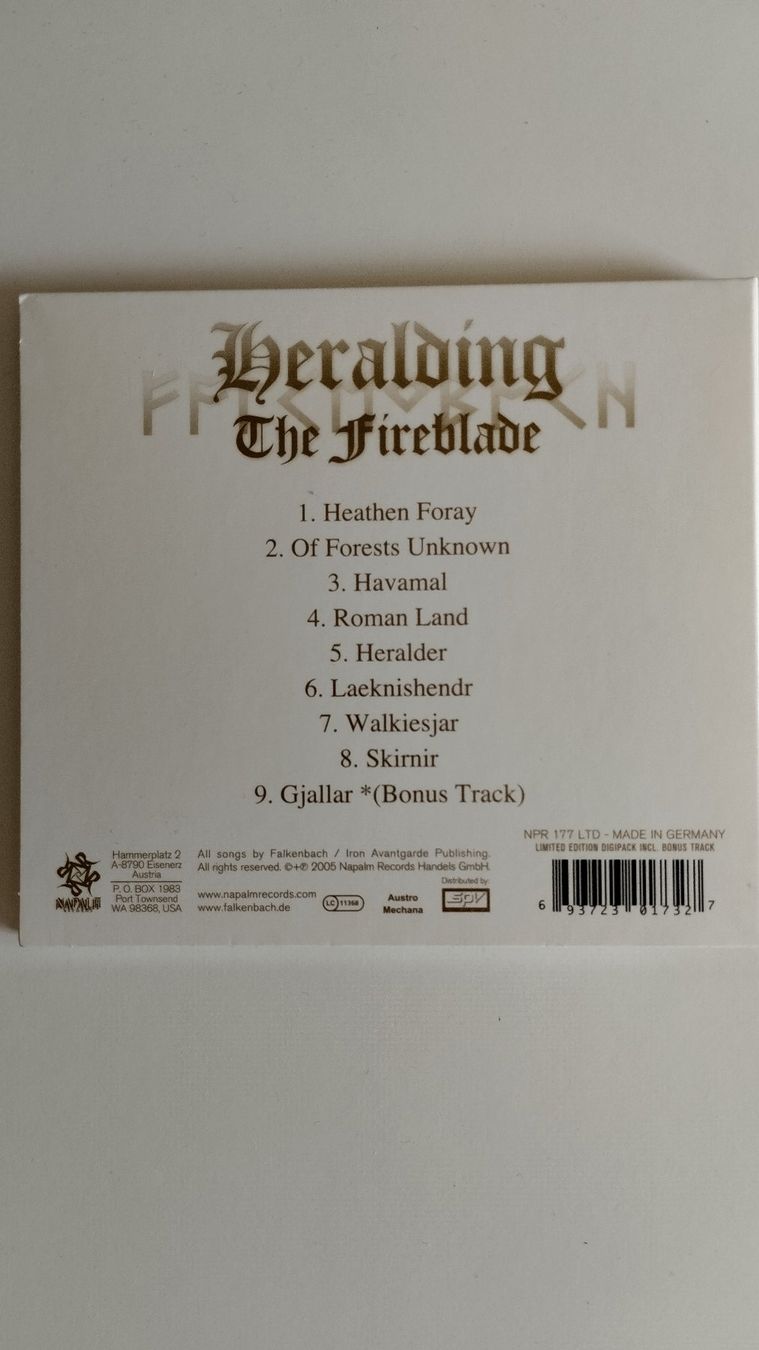 CD: FALKENBACH DIGI-CD HERALDING THE FIREBLADE – Nuovo (secondo la descrizione) da Basel venduto da Bal-Sagoth 1