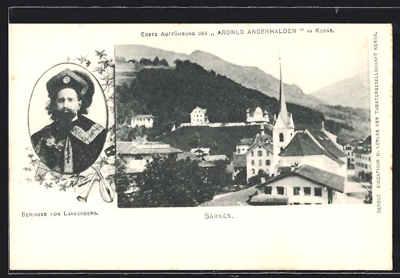 Cartoline postali: AK Sarnen, Blick auf den Kirchturm – Usato da Berlin venduto da bartko-reher