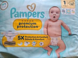 4 x 33 pces de Pampers Premium Protection taille 1 - 2-5 kg