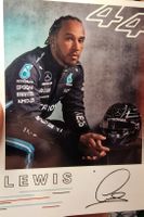Autogrammkarte von Lewis Hamilton