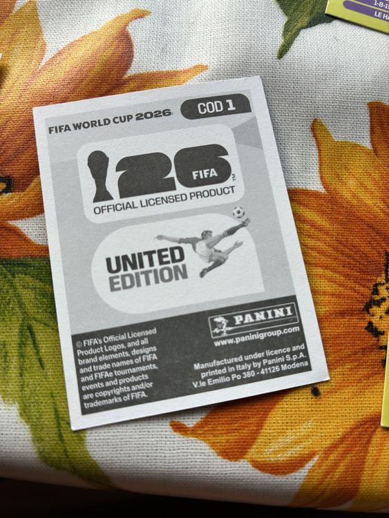 Panini FIFA World Cup 2026 Sticker COD 1 United Edition (Gebraucht) in ...