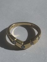 18k Goldering mit Diamanten