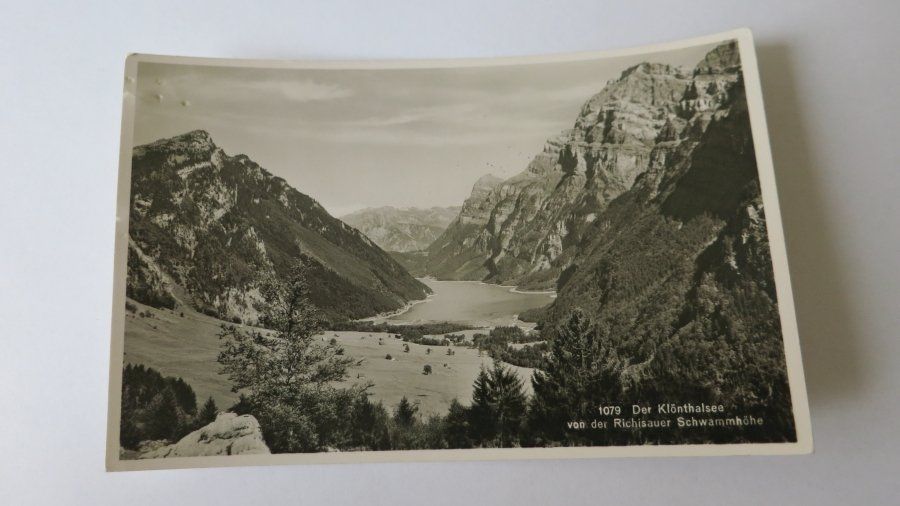 Ansichtskarten: Klönthalsee - Richisauer Schwammhöhe - um ca. 1960 – Gebraucht aus Jona von centumprata