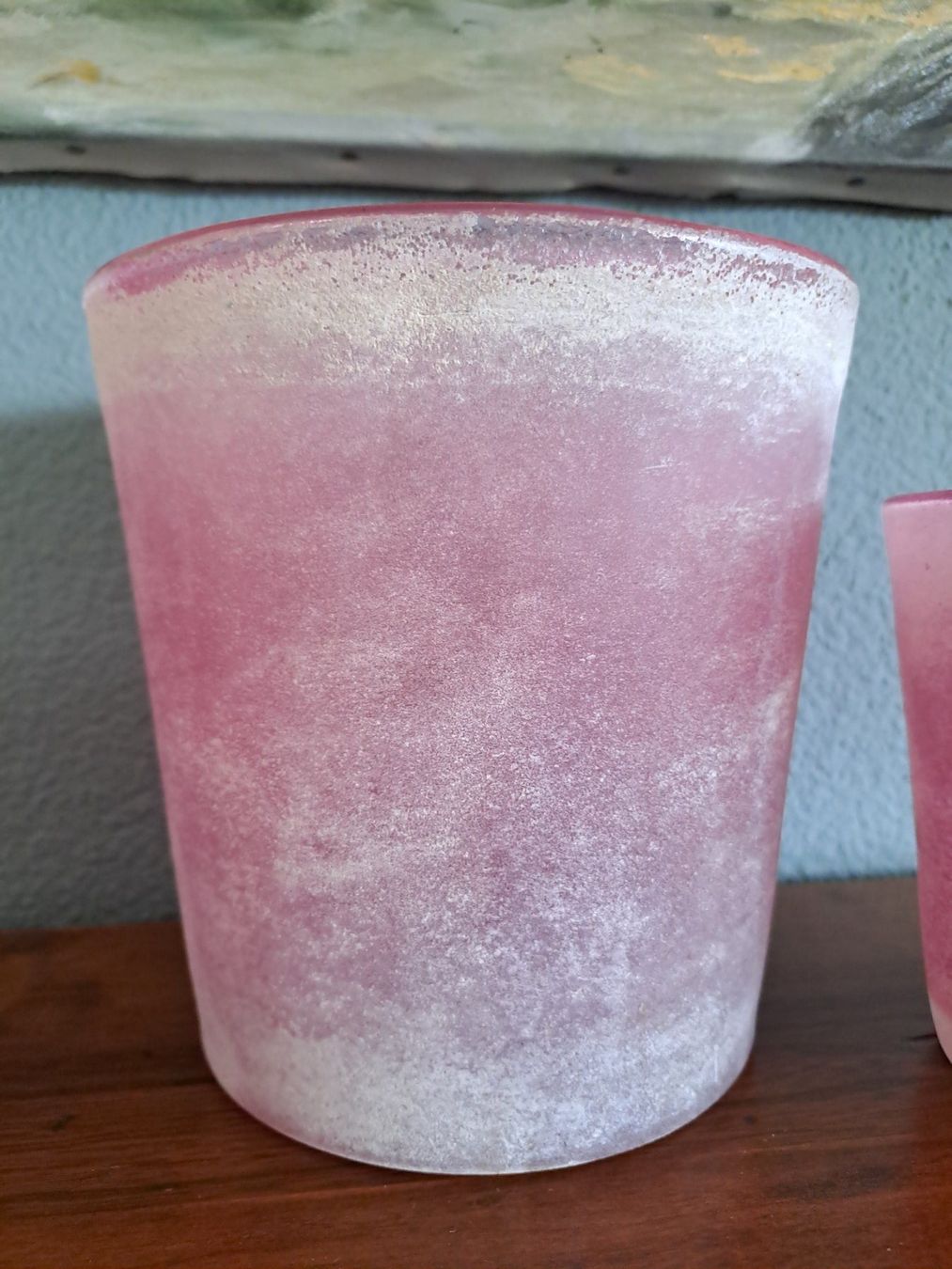 Alle Dekorationen: Windlichter rosa aus massivem gefrostetem Glas, 3-er Set – Gebraucht aus Volketswil von ronbons 9