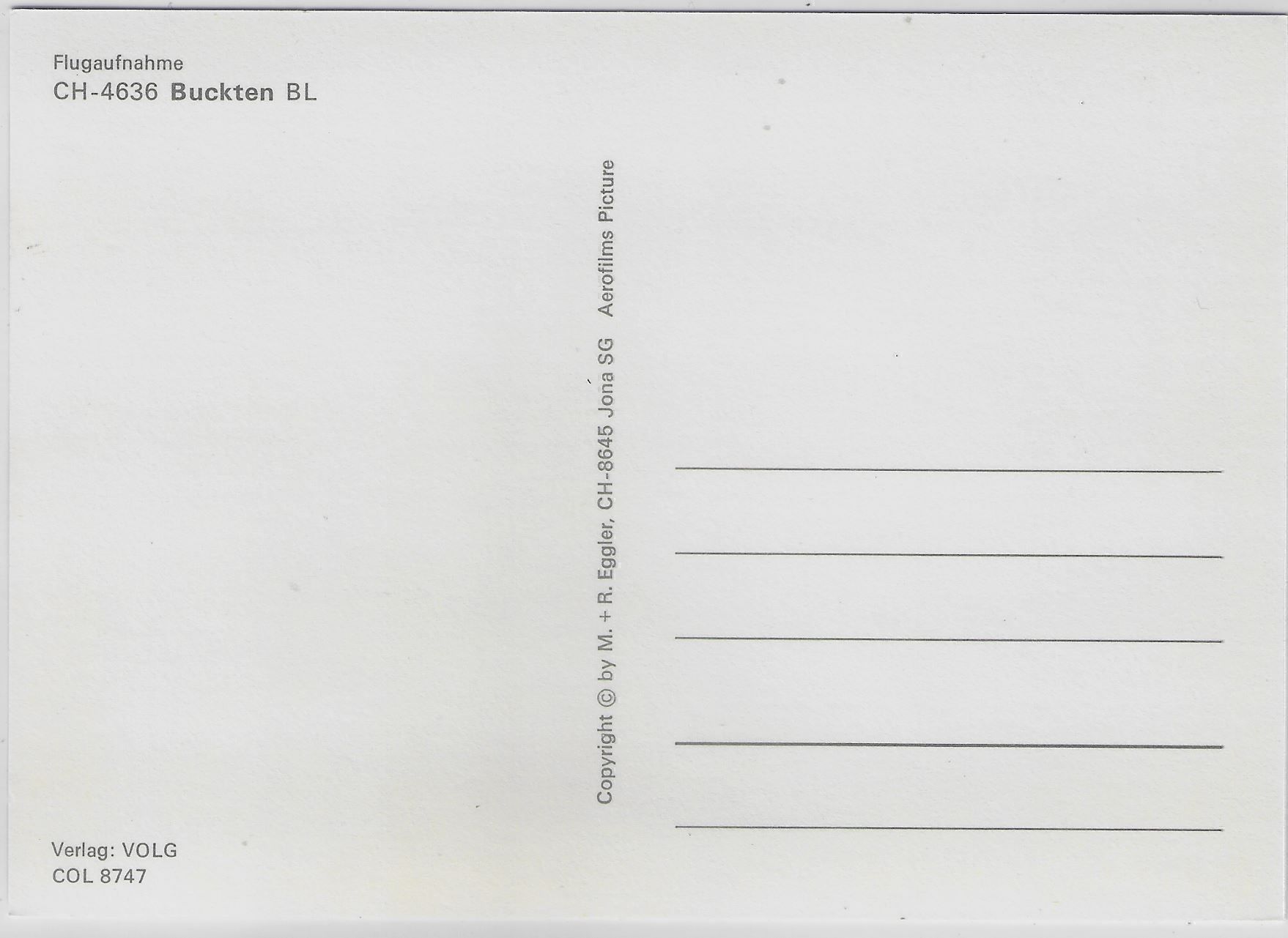 Cartoline postali: Flugaufnahme Buckten BL – Antico da Ettingen venduto da Kartenplanet 1