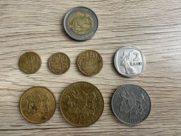 Afrika Münzen Sammlung – Kenia & Südafrika – Shilling & Rand