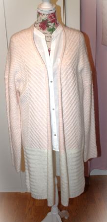 Tolle Strickjacke ★ rosé-weiss ★ Business