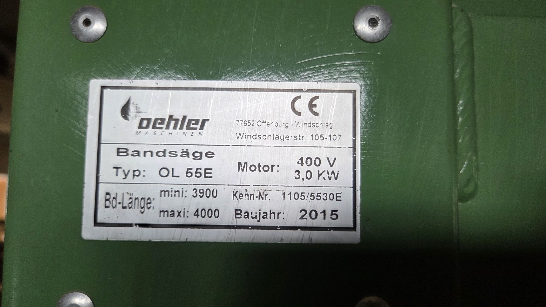 Tutte le macchine: Oehler Bandsäge – Usato da Buckten venduto da mungeli01 2