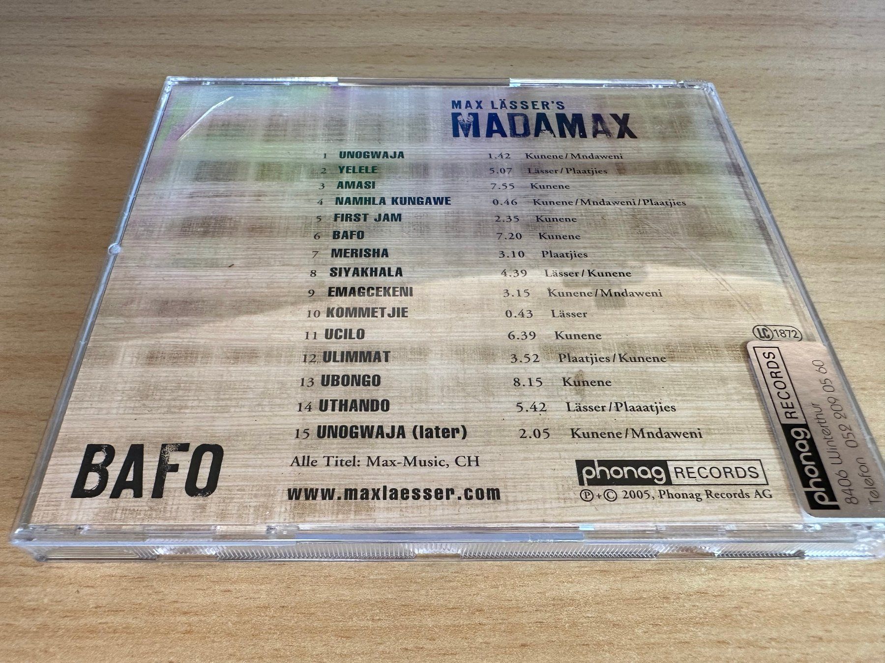 CD: Max Lässer's Madamax – Bafo – Usato da Rikon im Tösstal venduto da Alpenmutz 1