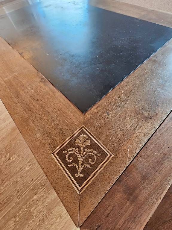 Tavoli: Ancienne table en noyer et ardoise – Usato da Corsier sur vevey venduto da Hitu 2