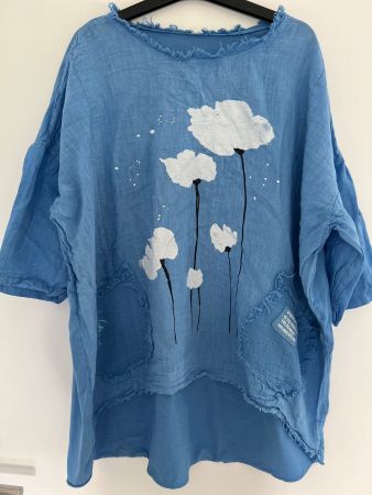 Bluse Damen Gr. 2XL mit Blumenprint neuwertig