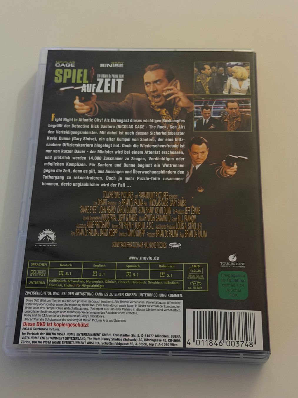 Tutti i DVDs: Spiel auf Zeit - Nicolas Cage - DVD – Usato da Altstätten SG venduto da sheamus 1