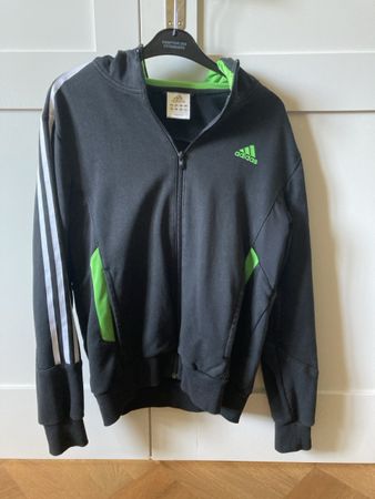 Adidas Sportjacke grün schwarz Gr S oder 164