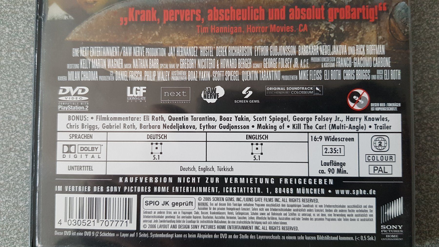 Alle DVDs: DVD Hostel – Gebraucht aus Oetwil am See von fineli2 1
