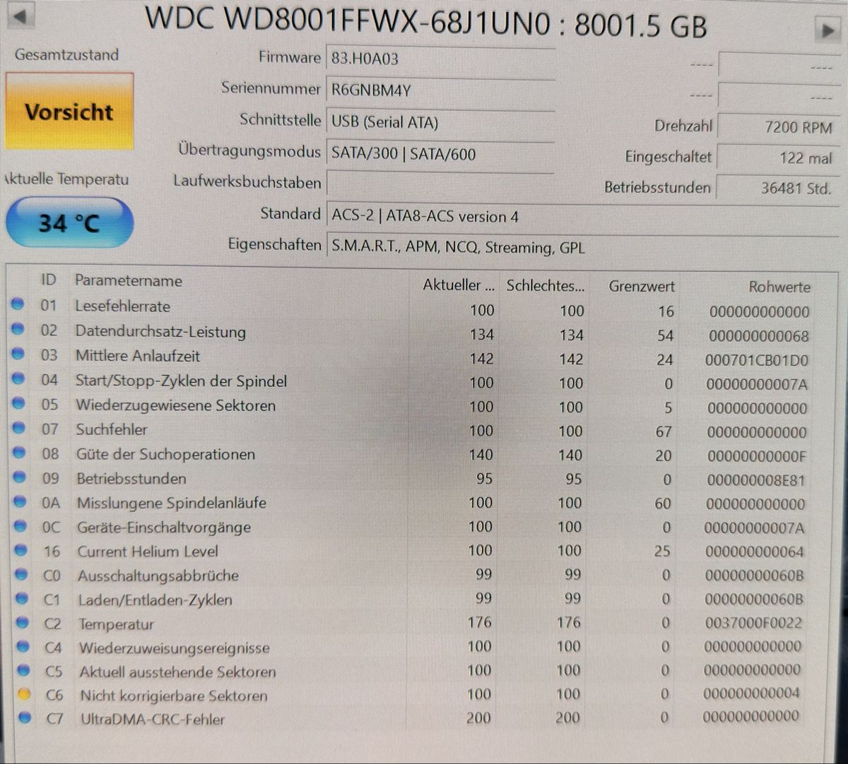 Western Digital Harddisks: 8TB WD Red Pro HDD – Gebraucht aus Heerbrugg von predch 2