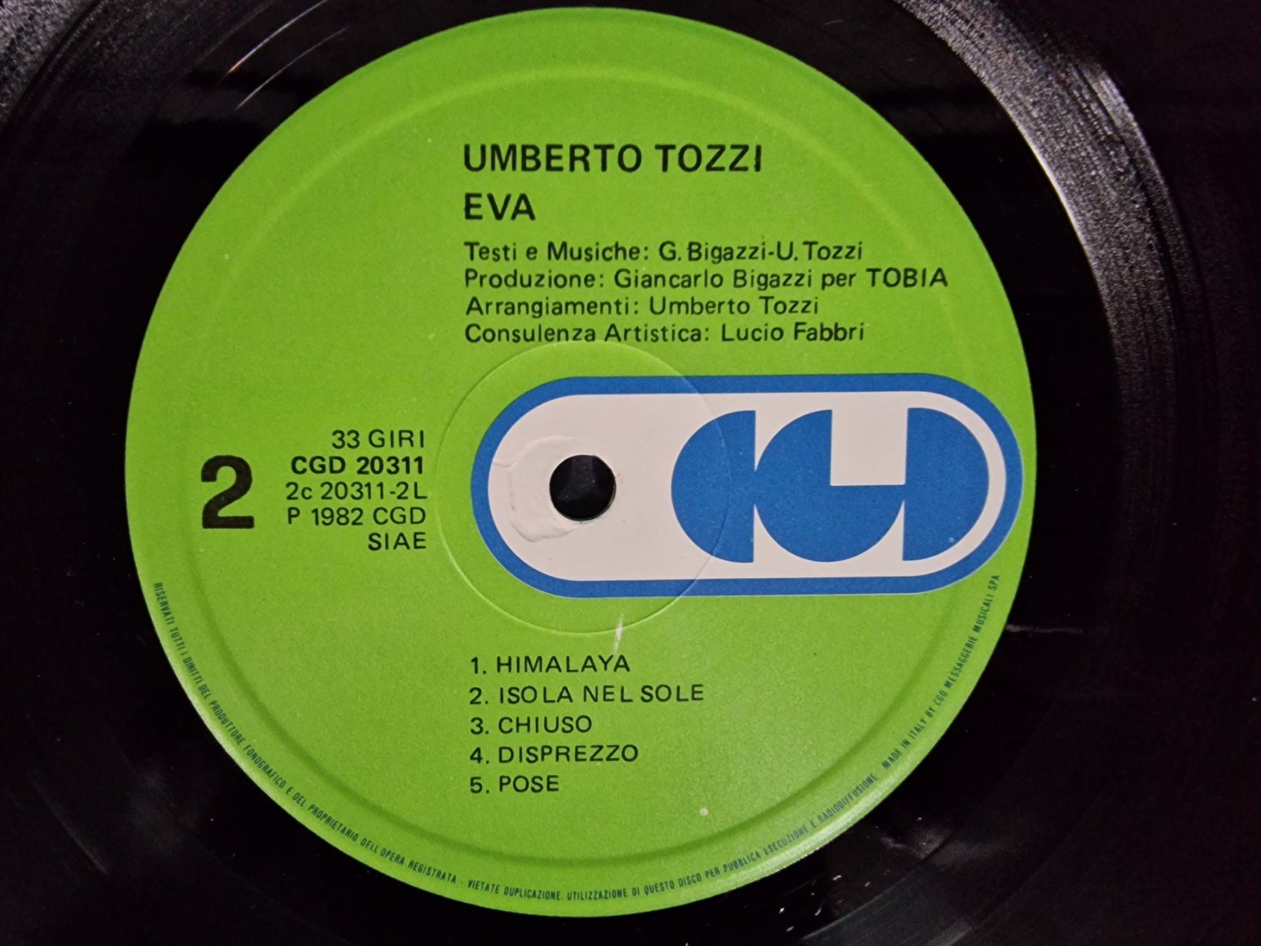 Dischi in vinile: Umberto Tozzi LP – Eva – Usato da Root venduto da atelier22 2