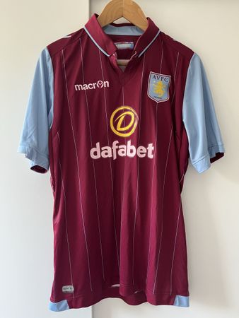 Aston Villa Trikot Macron rot hellblau Grösse XL neu