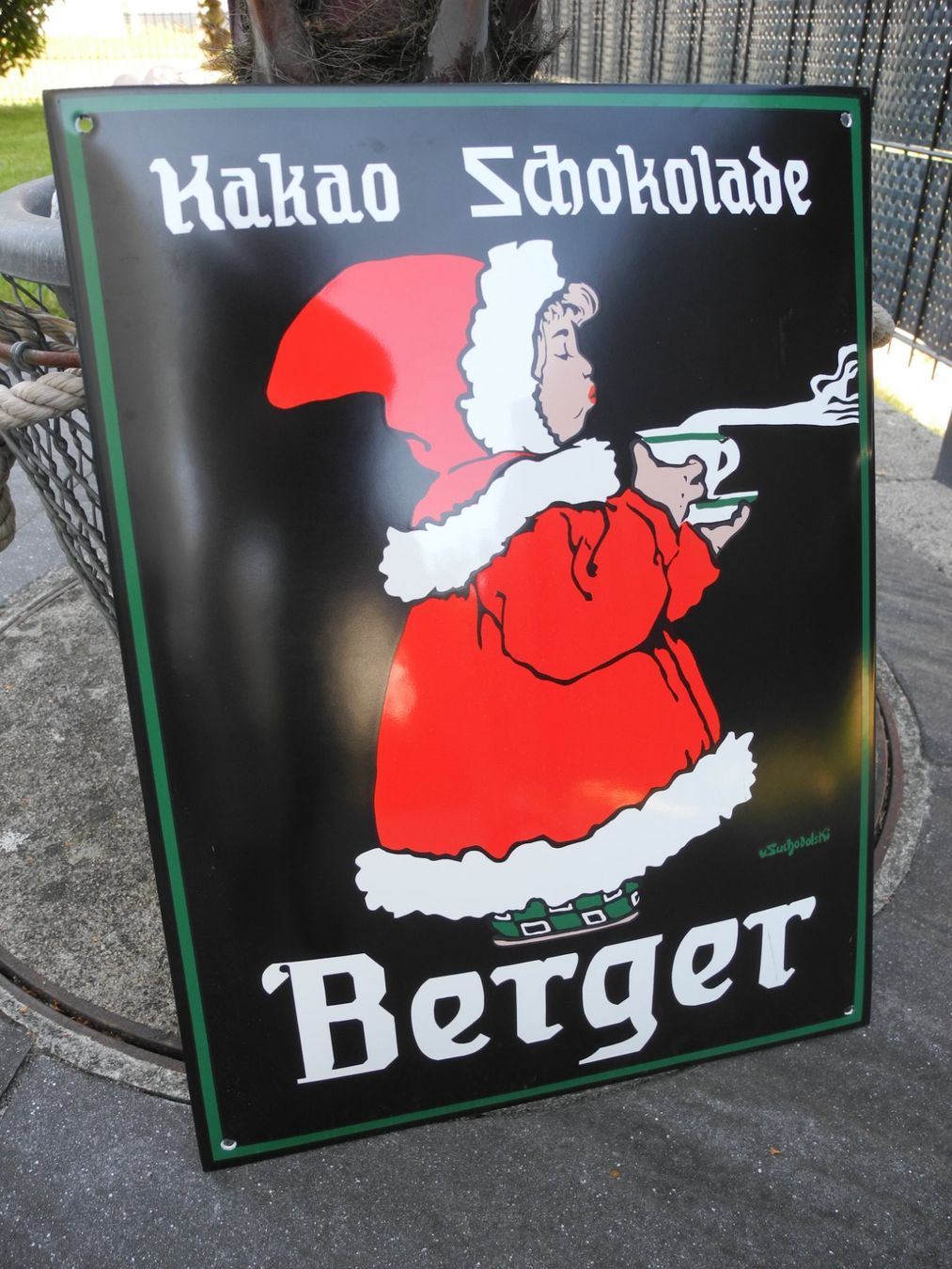 Schilder: SCHOKOLADE BERGER EMAILSCHILD – Gebraucht aus Reinach AG von Huckleberrysix 7