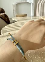 Drahtseil Armband mit H