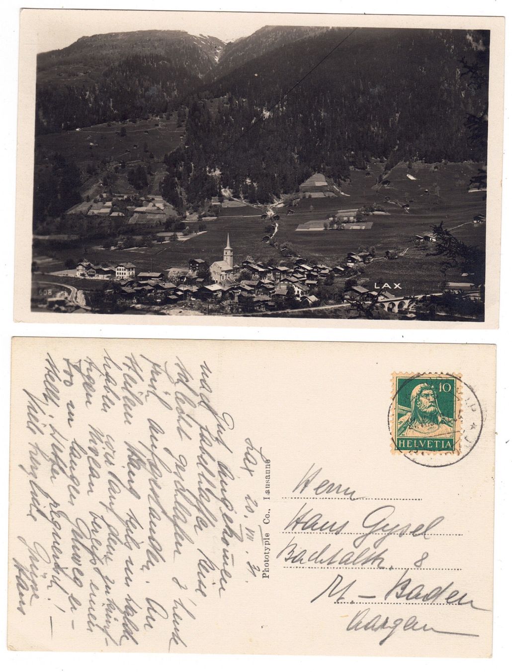 Cartoline postali: Lax – Usato da La Tour-de-Peilz venduto da amjust