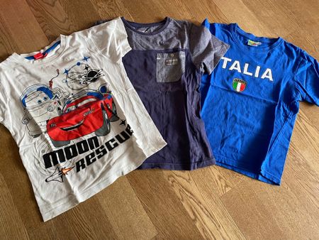 Packet 3xTshirt 128 und 2xHosen 122