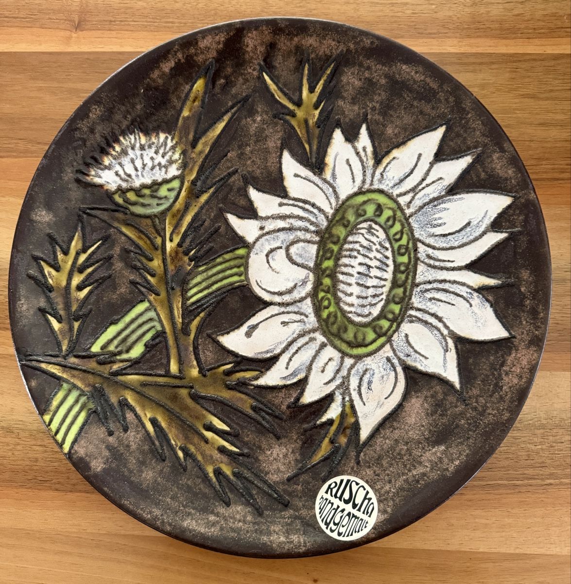 Assiettes: RUSCHA Wandteller Teller Schale handgemacht 36 cm – D'occasion à Rothrist par Luckywinner 1