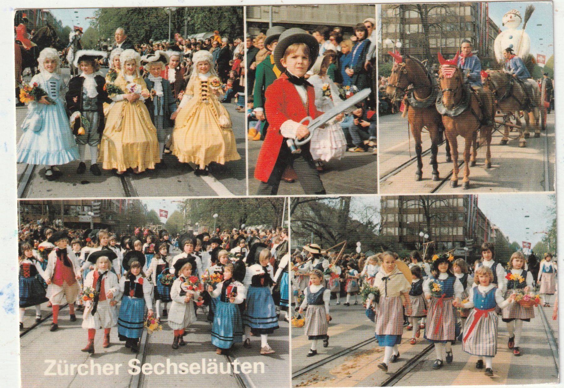 Ansichtskarten: Zürich Secheläuten 1987 – Gebraucht aus Lumbrein von made02