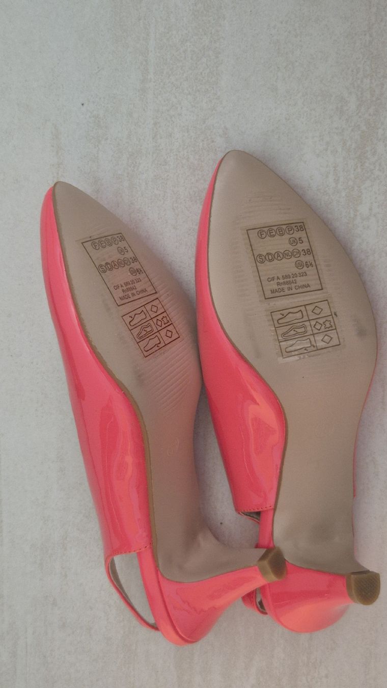 Scarpe da donna: NEU Gr. 38 Pumps, Slingpumps Koralle rot – Nuovo (secondo la descrizione) da Cham venduto da Fantomar 3