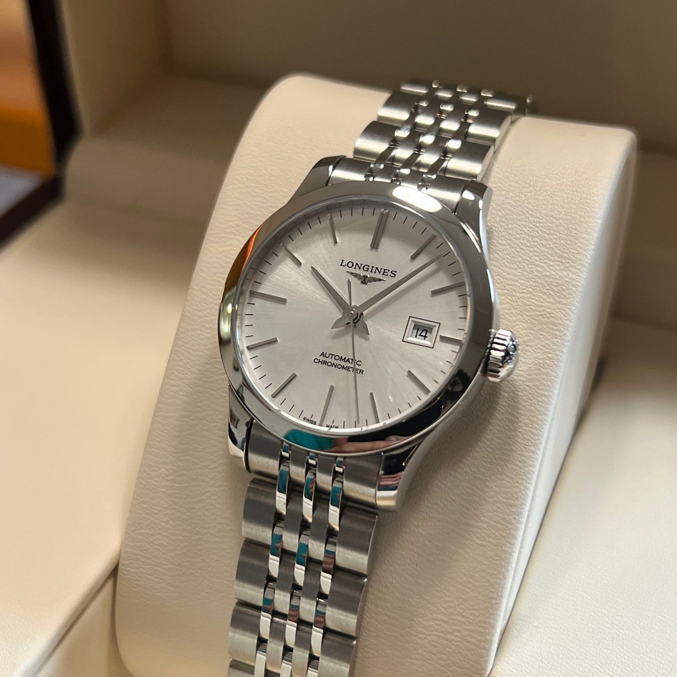 Longines Orologi: Longines Record Auto Chronometer Full Set L2.321.4.72.6 – Usato da Carouge GE venduto da Watchaser 2