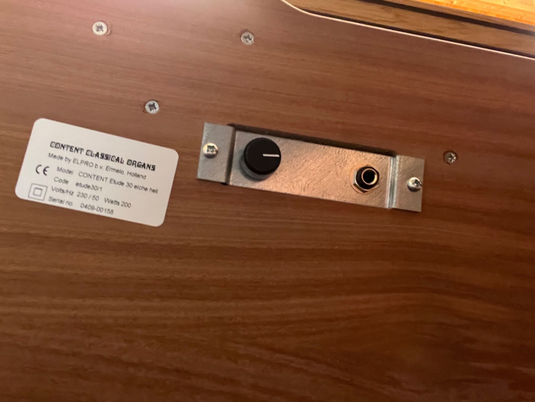 Strumenti musicali: Orgel Content Etude, Eiche hell, inkl. Sitzbank - Top Zustan – Usato da Rüti ZH venduto da Walti0 9