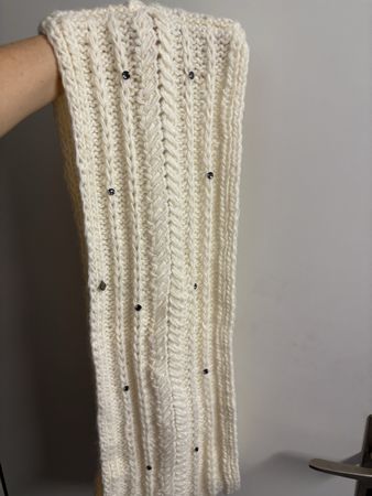 SEEBERGER 30% Wolle Schlauchschal mit Rhinestones