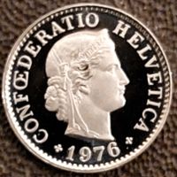 5 Rappen 1976 pp / aus Münzsatz / in einer Münzkapsel