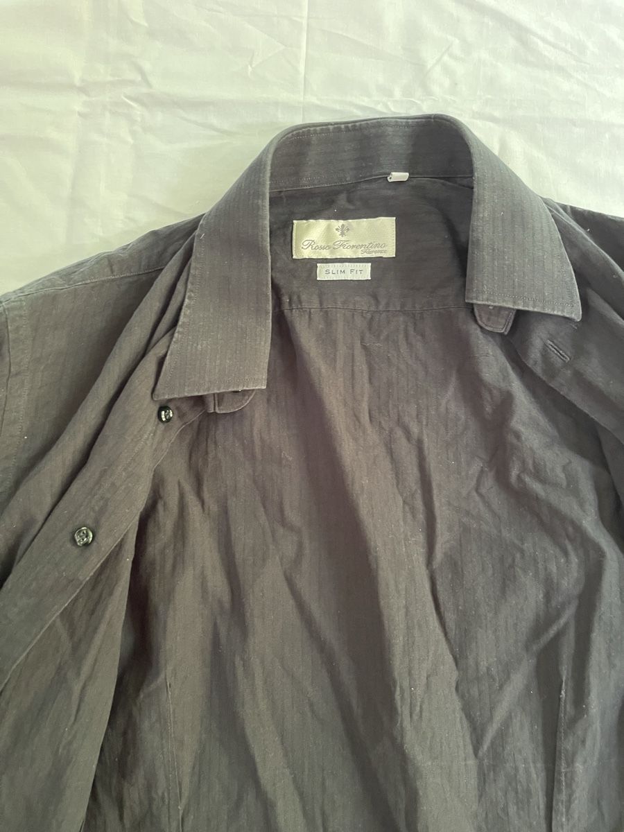 Hemden: Chic Camicia Uomo-cotone Blue notte Con rilievi-L/XL – Neu (gemäss Beschreibung) aus Gordevio von LanaZimm 2