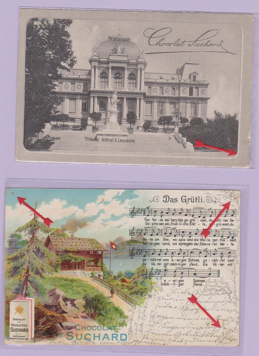 Cartes postales: Chocolat SUCHARD   :   3 alte Ansichtskarten + – D'occasion à Vitznau par Ropaku 4