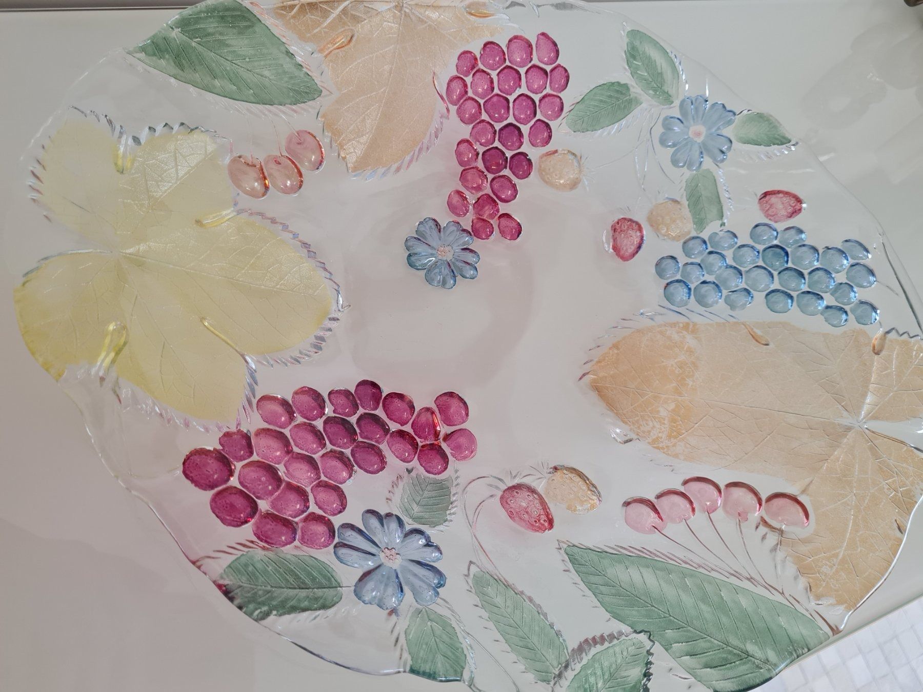 Gläser: GLAS OBSTSCHALE ITALIEN OVAL – Gebraucht aus Steg im Tösstal von goldlionfree