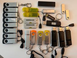 25 verschiedene USB-Sticks (2,4,8 & 16 GB)