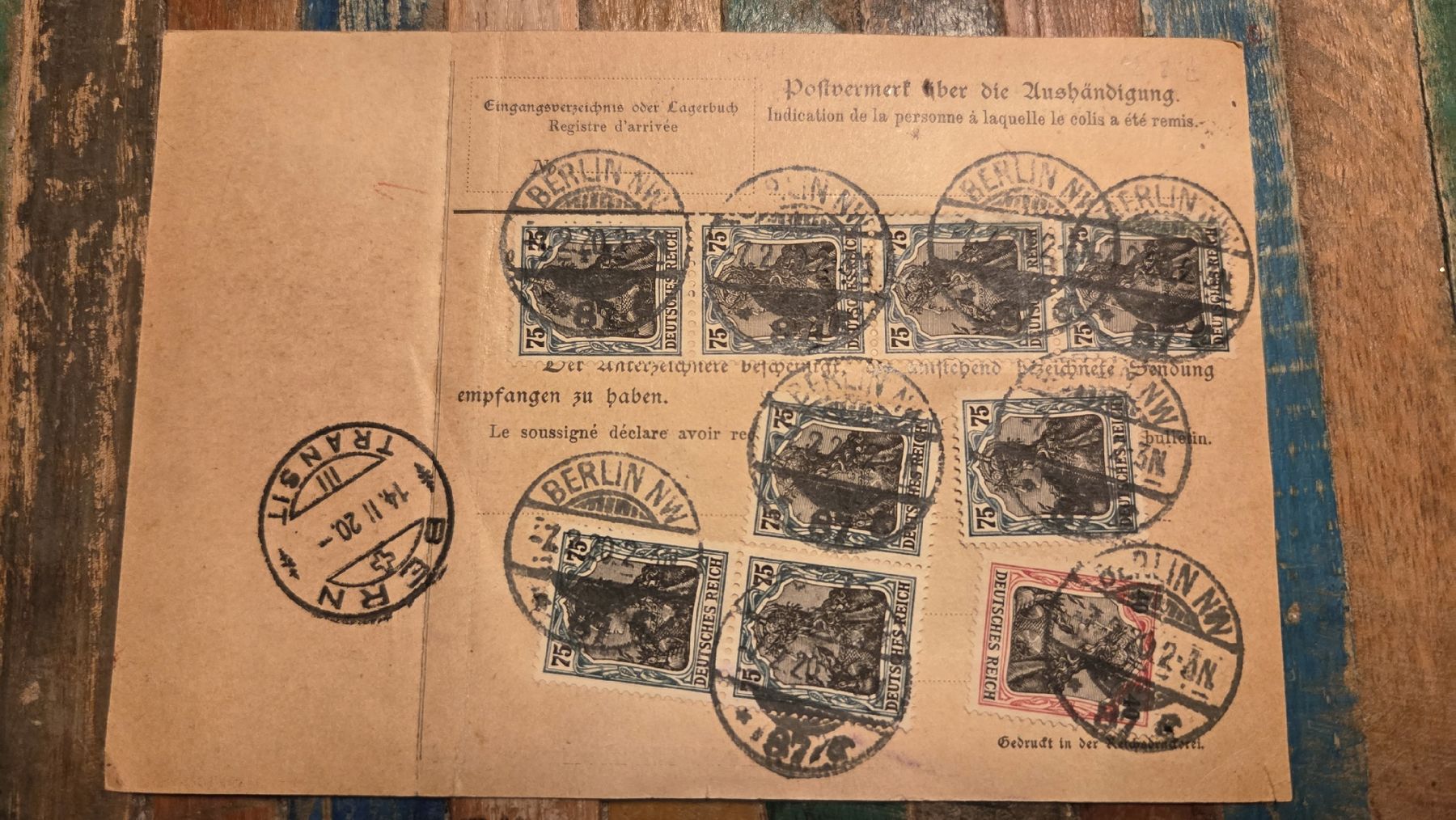 Alle Briefmarken: 1920 Paketkarte 1a Berlin – Gebraucht aus Arni AG von Moth68 1