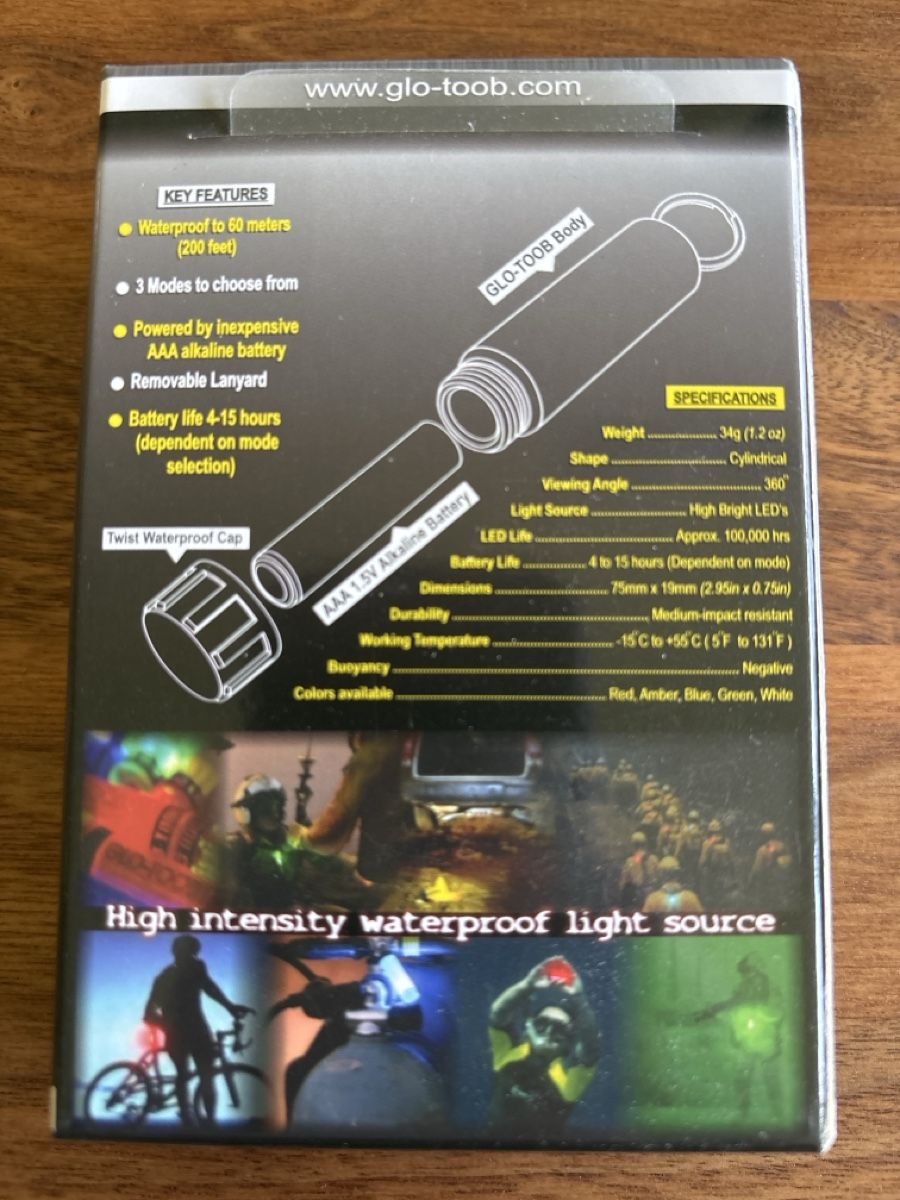 Glo Lampen: GLO-TOOB-Lampe, High Intensity Waterproof – Neu und originalverpackt aus Neerach von Northernbreeze