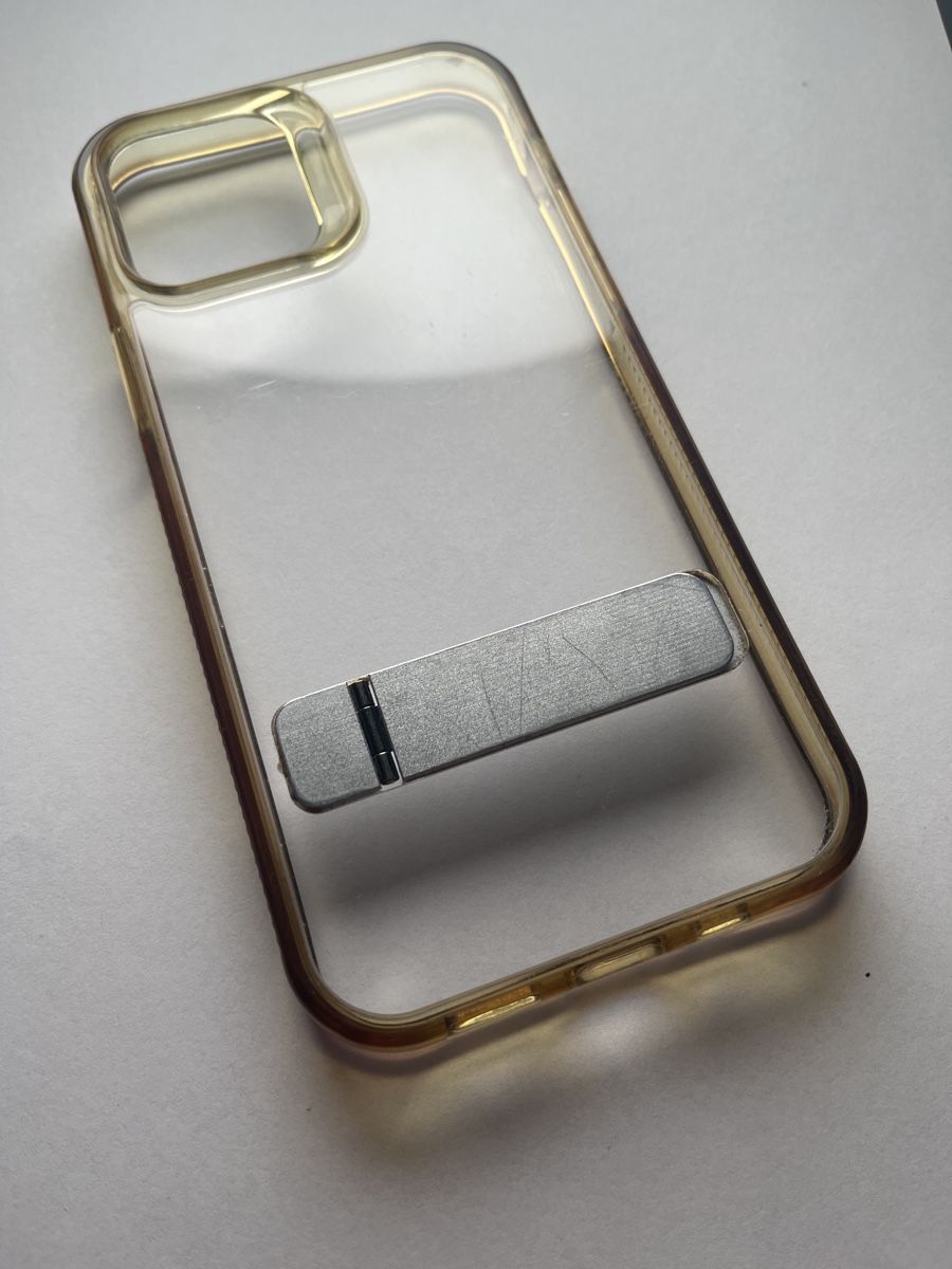 Apple Cover & Protezioni schermo: iPhone 12 Hülle mit Ständer, transparent gold – Usato da St. Gallen venduto da hitman_22