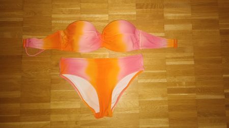 Neu! Sommerlicher Bikini, Orange-Pink, Grösse 36