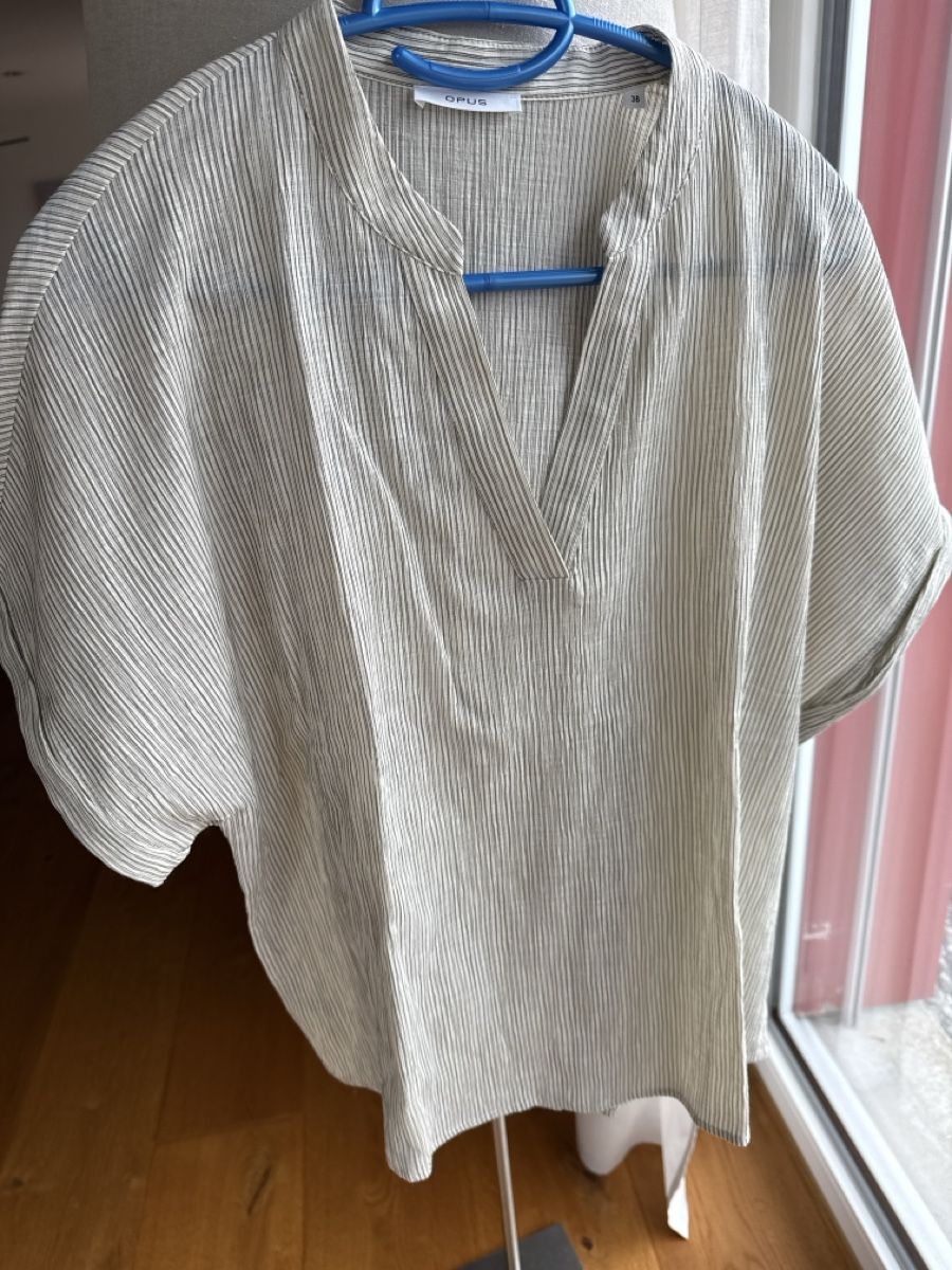 Opus Camicette: Opus Bluse Gr. 38 beige gestreift - NEU – Nuovo e nell'imballaggio originale da Wegenstetten venduto da ItsVi 2