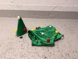 Weihnachtsmann Kostüm für Haustiere Grösse S neu